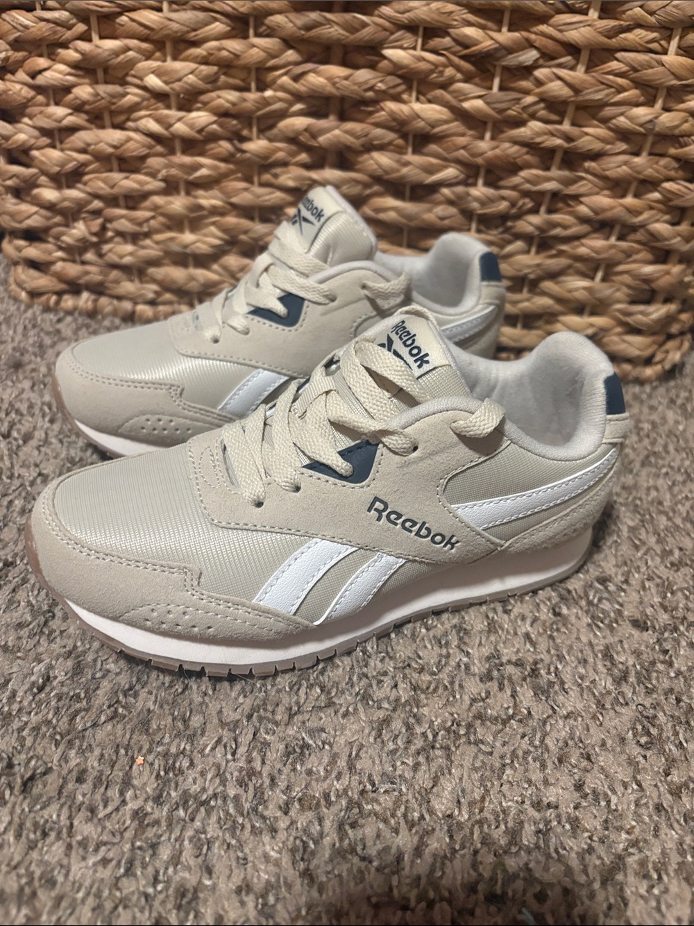 Reebok Kids Beige & White Retro Runner Sneakers